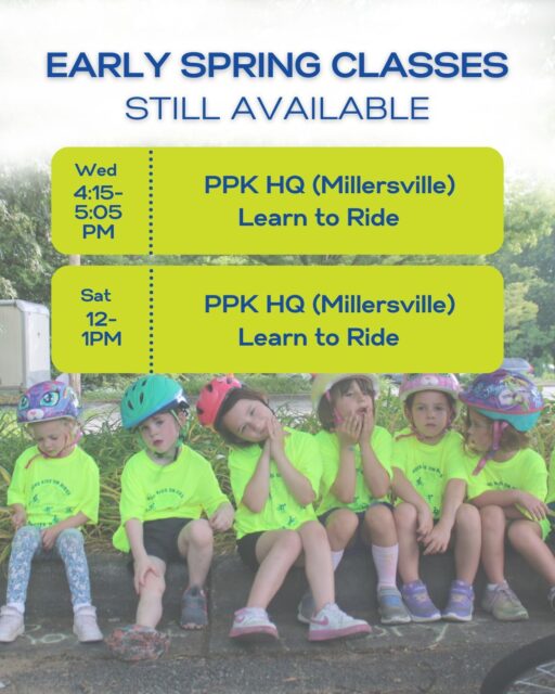 Spring riding starts this week, and a few spots are still open.

Our Wednesday 4:15 PM and Saturday 12 PM classes at PPK HQ in Millersville still have a few open spots and are great options for riders ready to build confidence and skills this spring. With small groups and weekly progression, kids make real progress session after session.

Register before these last spots fill! Link in bio.