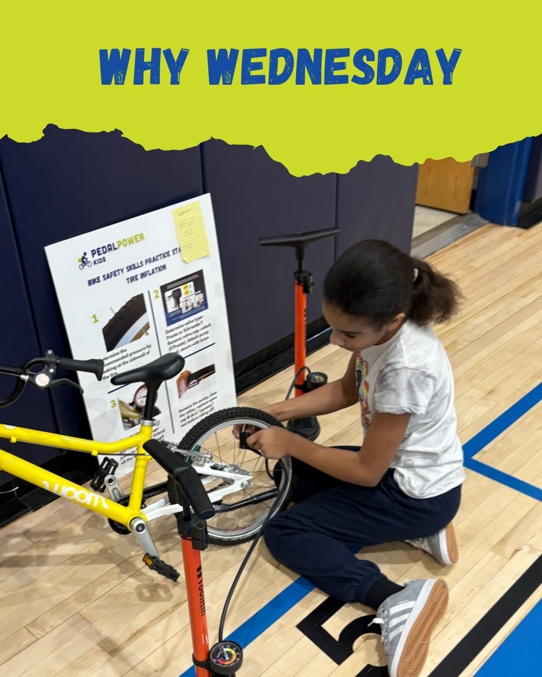 This week’s #WhyWednesday: “Why Understanding How to Maintain Your Bike is Important”

As the weather warms up and kids start riding more, it’s important to make sure their bikes are ready too.

A quick spring tune-up helps ensure brakes are working properly, chains are running smoothly, and tires are inflated to the right pressure. These small checks make a big difference in how safely and confidently kids ride.

We also love teaching riders how to do simple things themselves, like pumping their tires. When kids understand how their bike works and how to care for it, they gain a sense of independence and ownership over their riding.

A well-maintained bike isn’t just about performance — it helps riders feel more confident getting out and exploring all spring long.