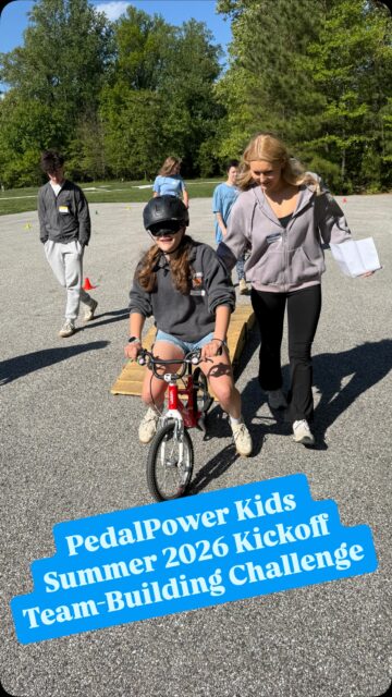 Team-Building Challenge 💪 At our recent Summer Kickoff Meeting, our amazing bike coaches competed in a Team-Building challenge that involved bikes, blindfolds, pumps, wrenches and a whole lot of creativity, communication and patience. Bike Campers, we’re ready for you!