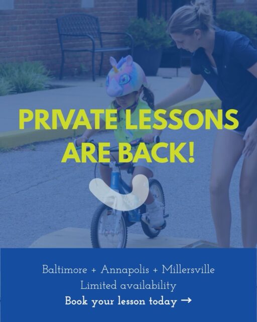 PRIVATE LESSONS ARE BACK! 🚲

Looking for a little extra one-on-one support? Our private bike lessons are back in Baltimore + Annapolis + Millersville 
With personalized instruction and focused attention, private lessons are a great way to help your child build confidence and reach their riding goals.

Limited availability — book your lesson now!

🔗 Link in bio

#learntoride #bikelessons #morekidsonbikes #baltimorekids #annapoliskids