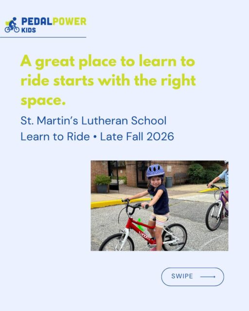 A great place to learn to ride starts with the right space. 🚲💚

Our St. Martin’s Lutheran School location gives new riders plenty of room to practice, build confidence, and work through the tricky parts of learning to ride, all with the encouragement and support of our PPK coaches.

Our next Learn to Ride class at St. Martin’s starts October 13, instructed by Coach Rachel and Coach Caitlin!

📍 St. Martin’s Lutheran School
📅 Tuesdays, October 13–November 10
⏰ 4:00–4:50 PM
🚲 Ages 4.5+
💚 Bikes provided

Five weeks of practice, progress, and those exciting “I’m riding!” moments.

👉 Registration is open — link in bio!

Know a little rider who’s ready to learn? Share this with their family!