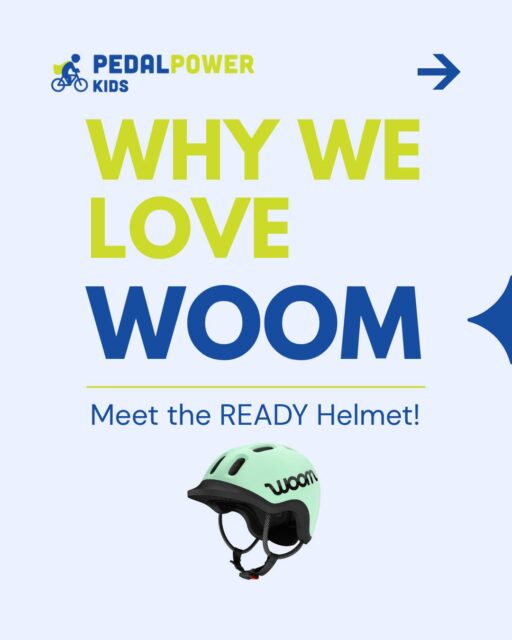 💚 Why we love Woom: The READY Helmet!

Getting out the door for a bike ride is easier when the gear is designed with kids in mind.

The Woom READY Helmet features thoughtful details like:
- A design that helps it go on the right way, every time
- A molded plastic visor to help protect little faces
-Extended coverage at the back of the head

Because the right helmet is an important part of every ride!

Looking for a Woom helmet for your little rider? We can help!

📩 Email bikes@pedalpowerkids.com to learn more.

#PedalPowerKids #Woom #WoomHelmets #BikeSafety #LittleRiders